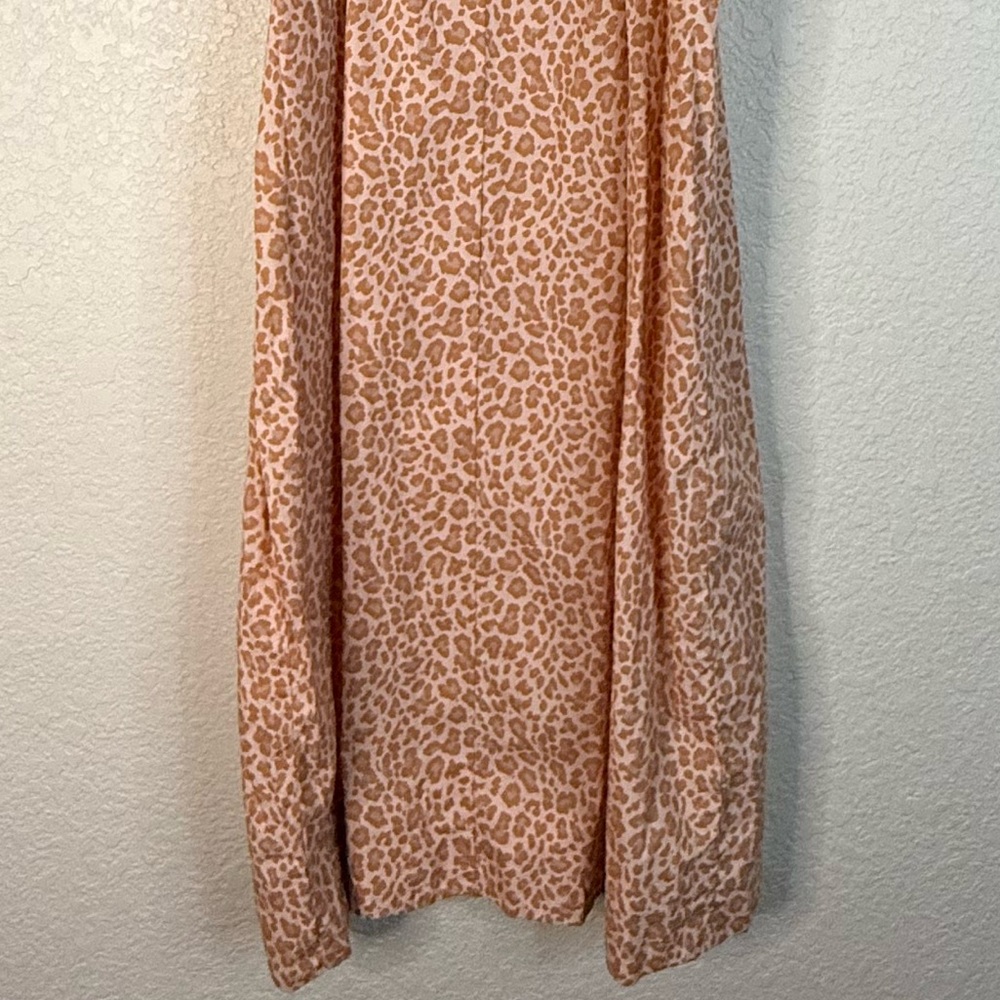 J Crew Cottage dress in pink leopard button front midi dress Casual Office - Picture 8 of 10